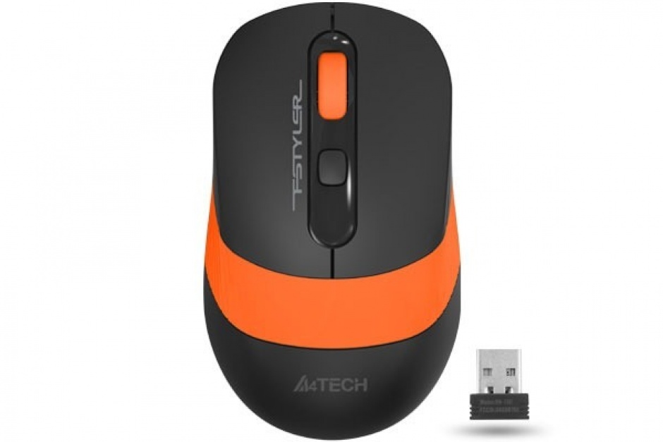Imagine Mouse wireless Gaming optic A4Tech Fstyler Negru/Orange, FG10 Orange